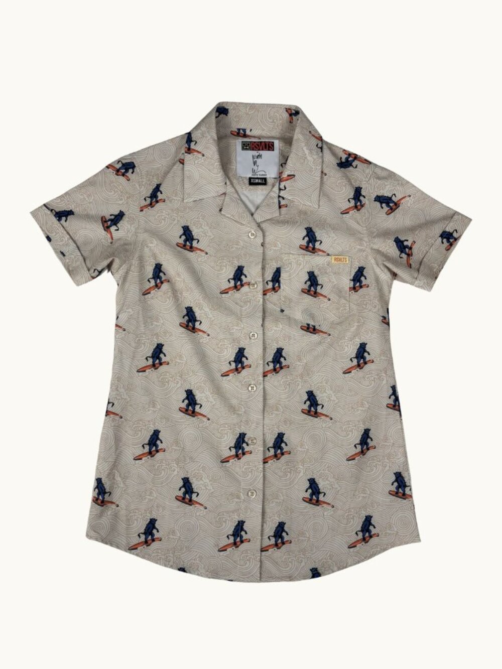 RSVLTS x Justin Warner Surf 'n' Turf Kunuflex Shirt XSmall Cow-ju Surfing
